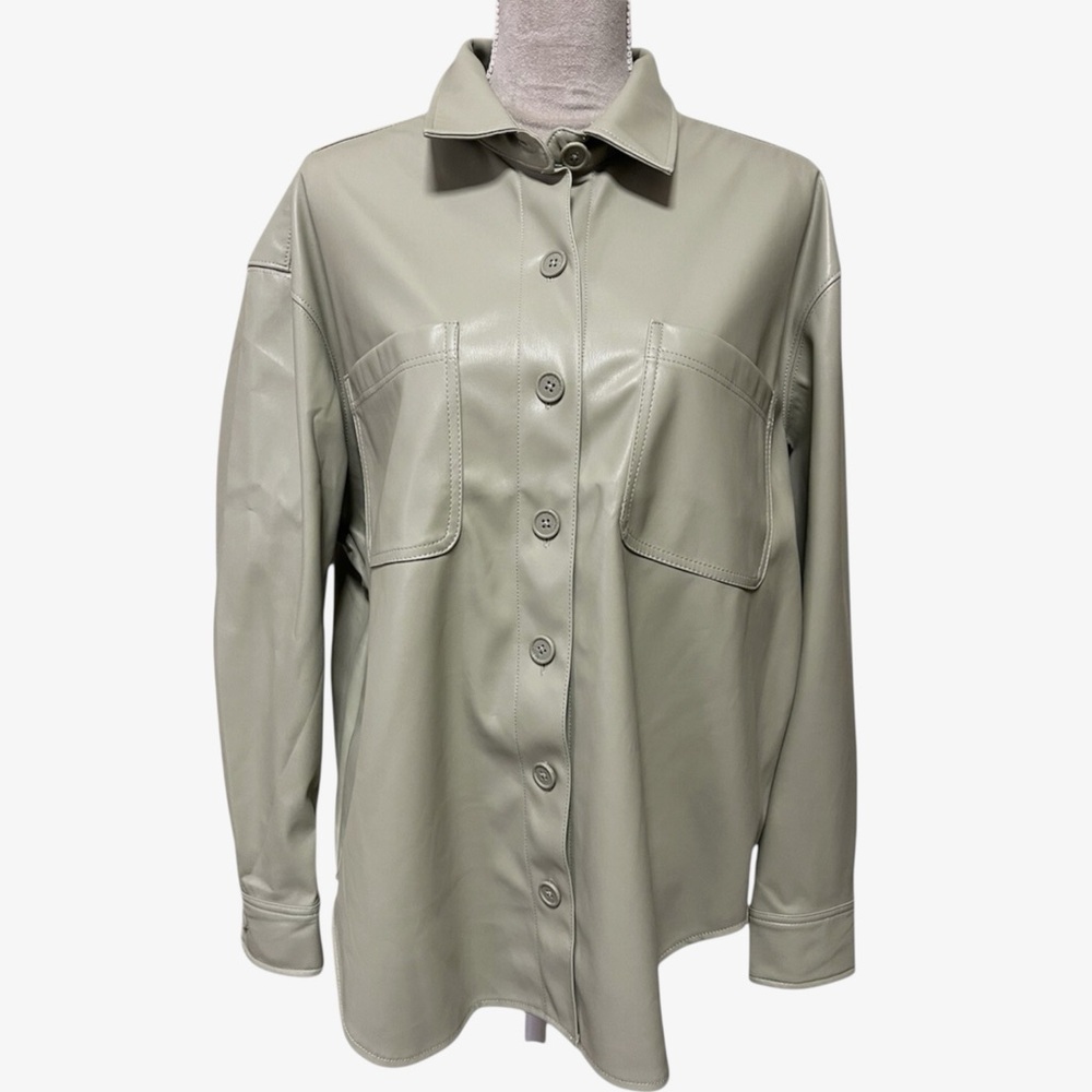 American Eagle Faux Leather Shacket